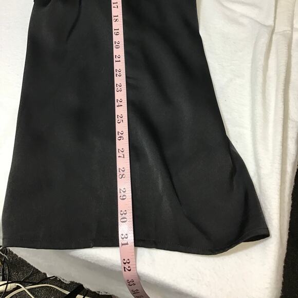 LULU'S SZ L Black Fabulous Class Short Sleeve Wide-Leg Belted Jumpsuit NEW B76 - Picture 10 of 11